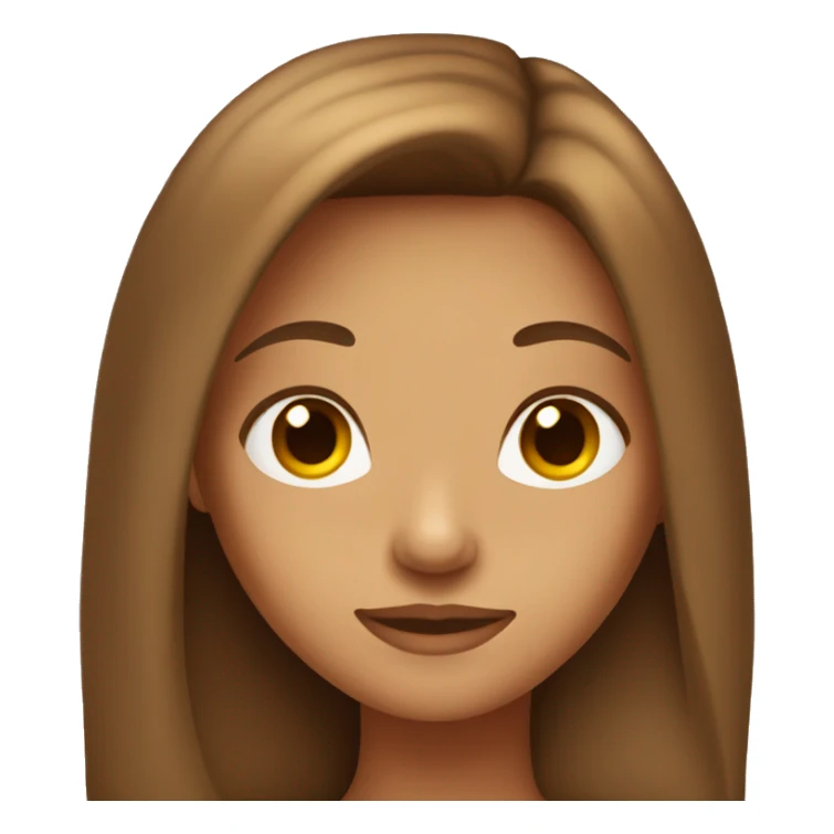Tan girl with long brown hair sticker