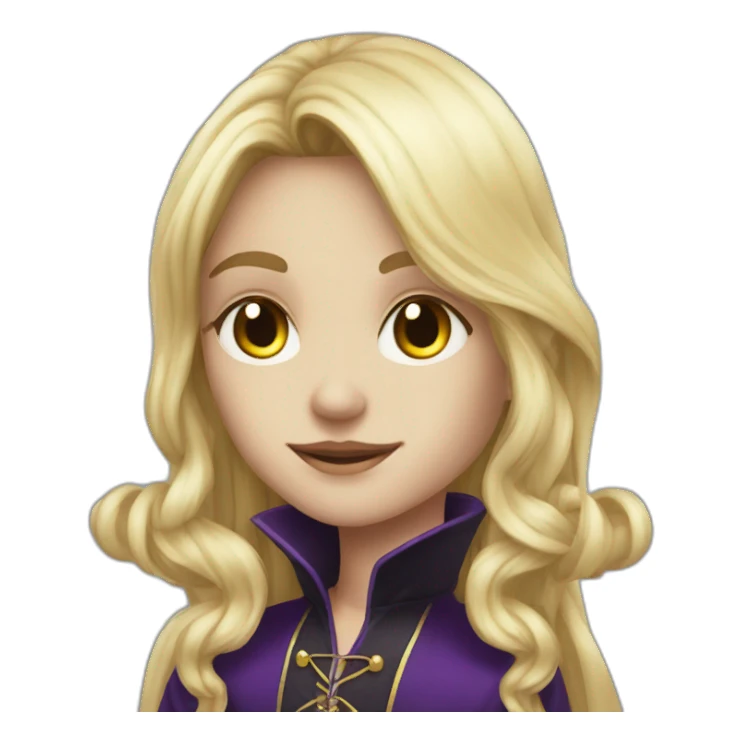 long-hair blond femboy gothic sorcerer magician sticker