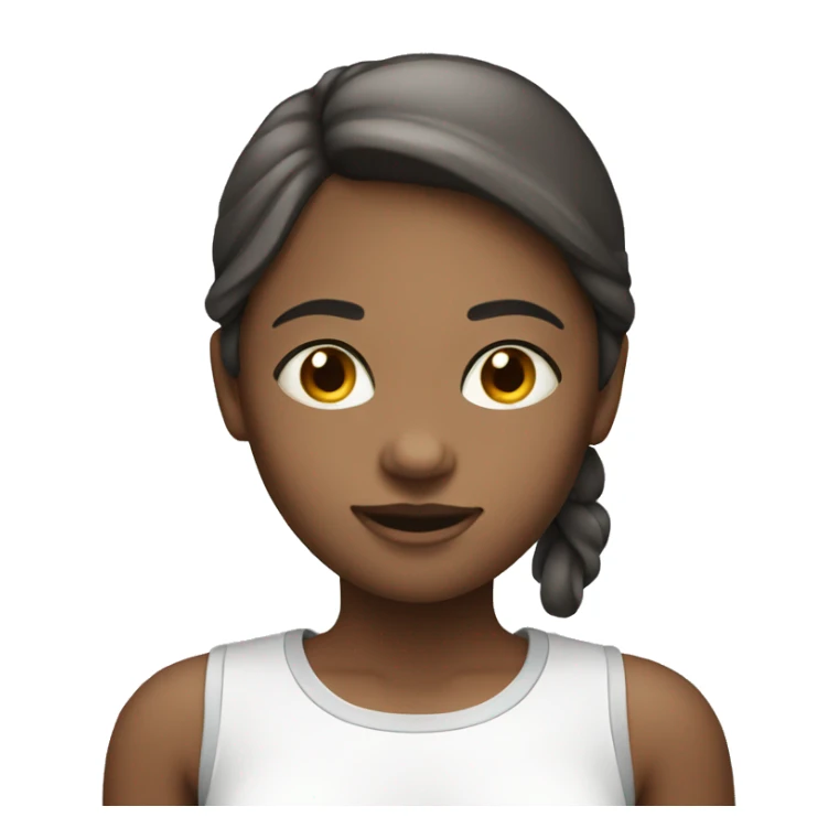 Girl with healthy body ,white face sticker