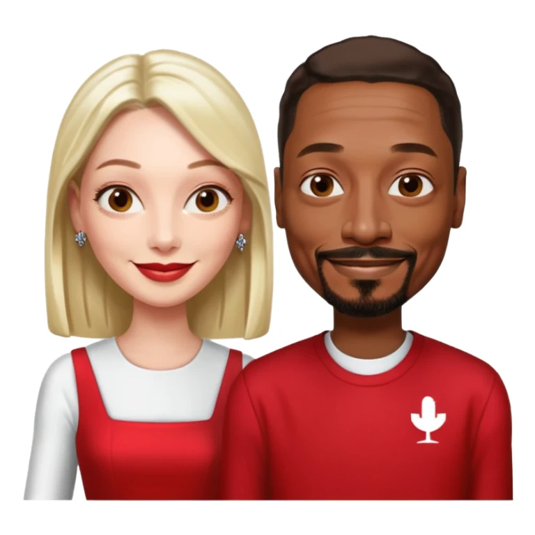  snoop dogg and elon musk in red dress sticker