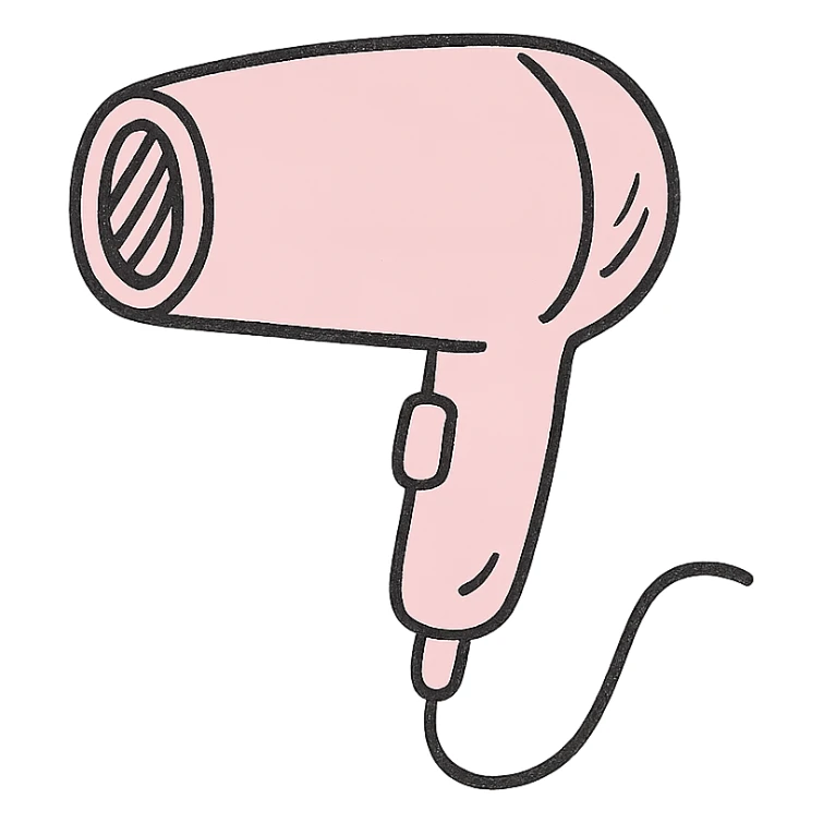 pastel pink hair dryer sticker
