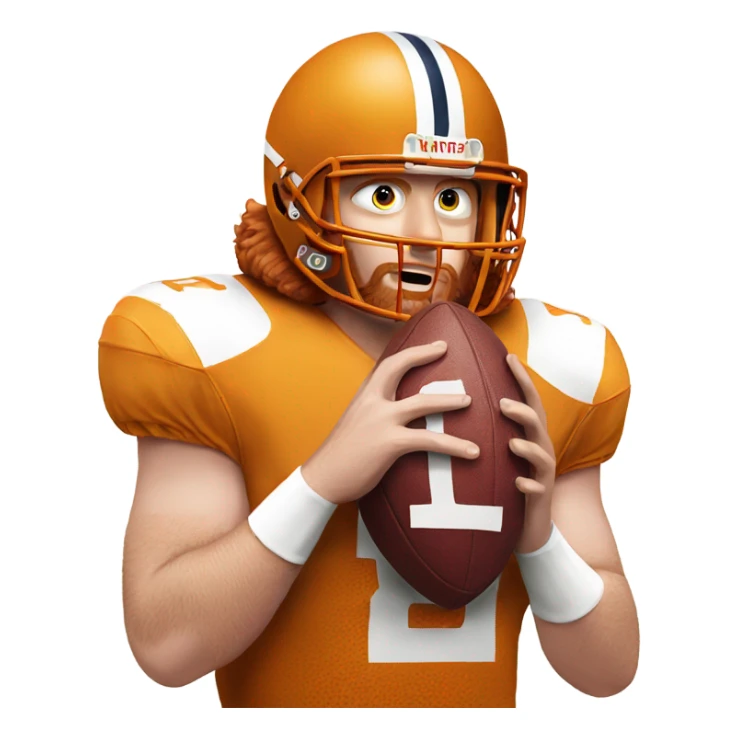 Ginger jesus playing American football  sticker
