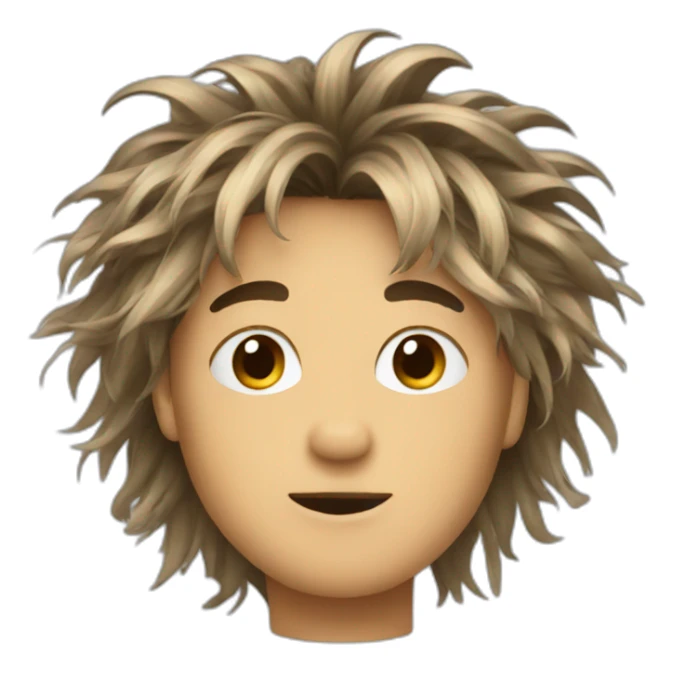 Messy hair voy sticker