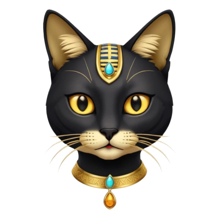 Egyptian Cats: Black cat with gold collar







 sticker