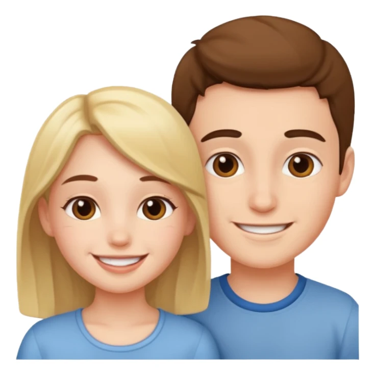 Intimate girl and boy sticker