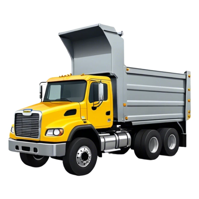 Dump Truck - Freightliner 114SD (Model Year: 2022) (Iconic colour: Yellow with black and silver) sticker