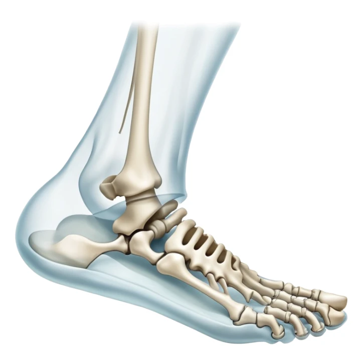 skeleton foot with visible bones, x-ray of a foot showing bone structure sticker