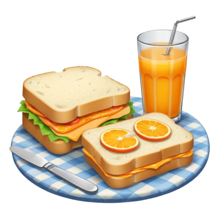 picnic sandwiche and juice sticker