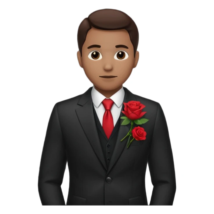 man with rose in his suit pocket sticker