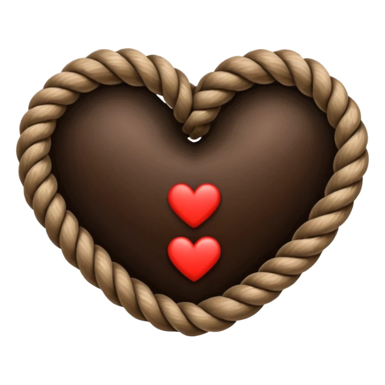 silhouette of a rope forming a heart sticker