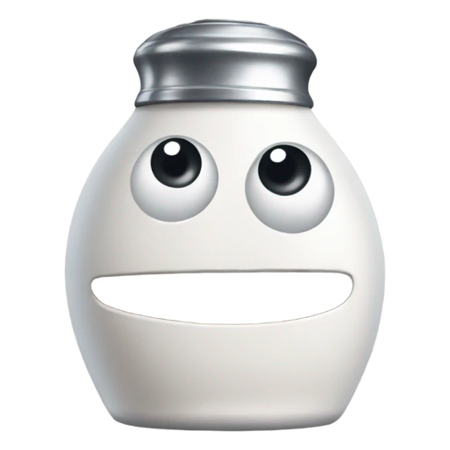 salt shaker with eyes sticker