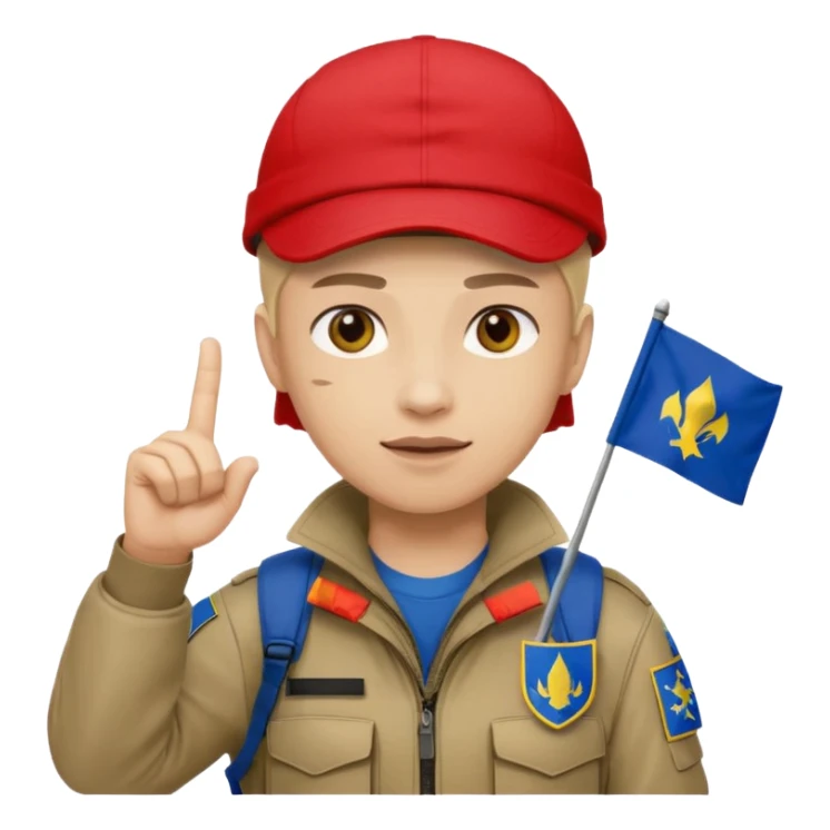 Red with tactical capholding bosnia flag one finger up sticker