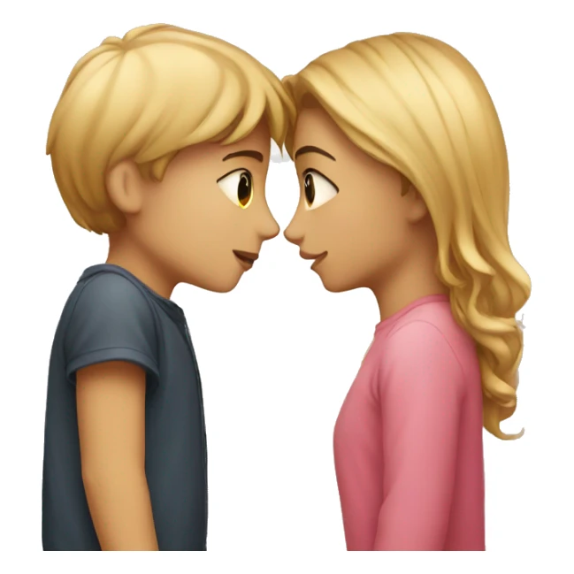 Girl kissed a boy sticker