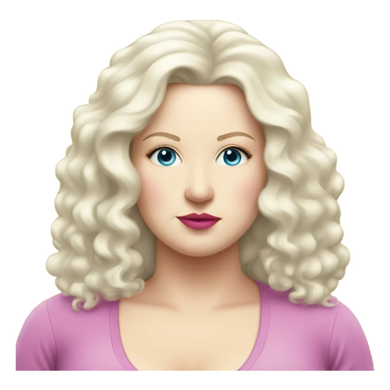 profle picture stunning fat white woman, pink lips long hair sticker