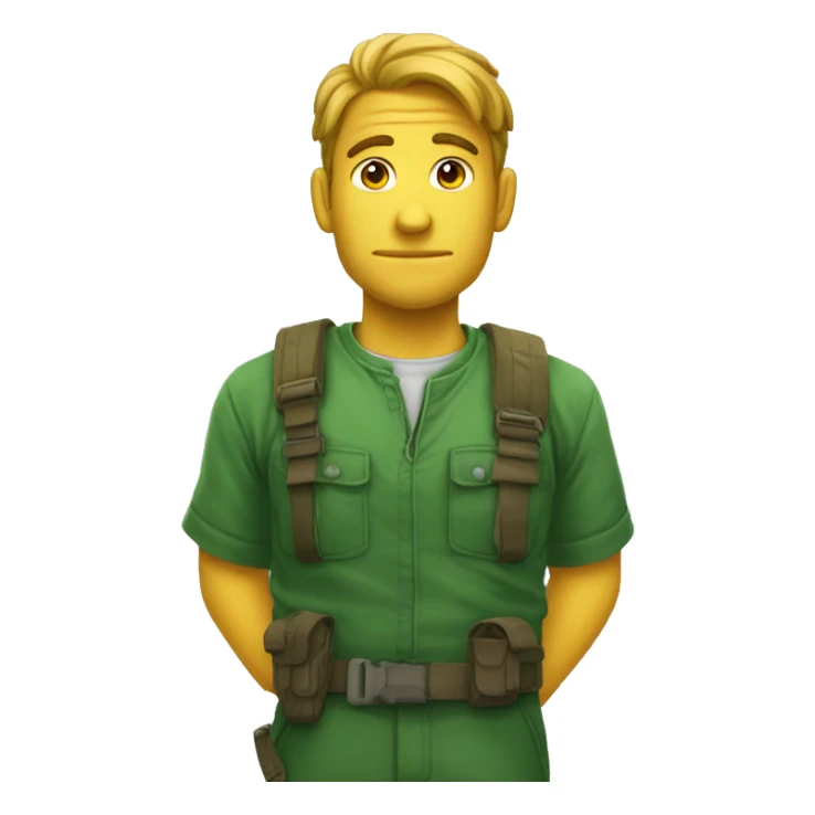 Criar um emoji de um rato sentado num banquinho verde sticker