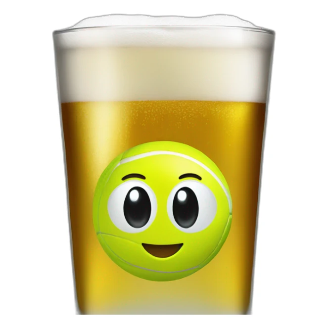 tennis-ball-in-a-glass-of-beer sticker