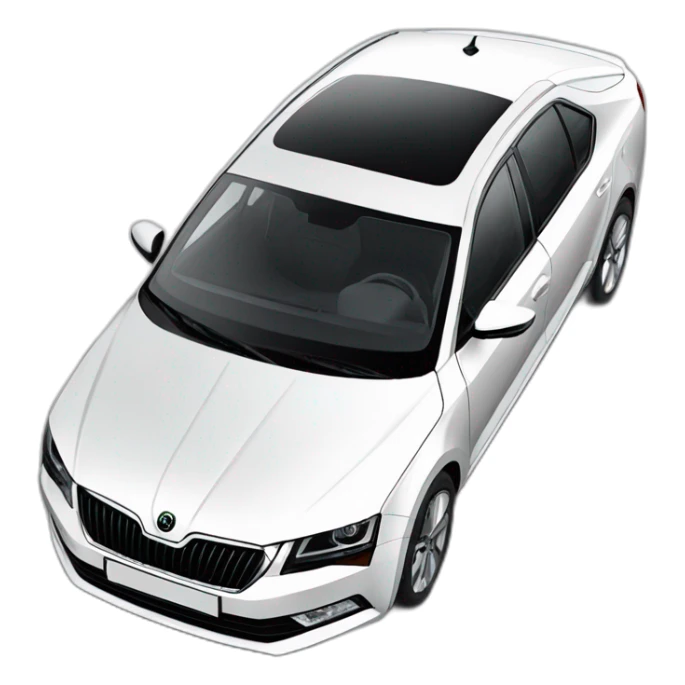 White black Skoda octavia a7 sticker