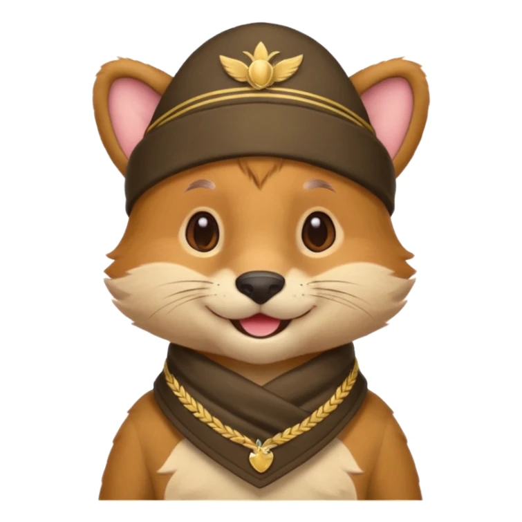 uniformed animal with bandanna sticker