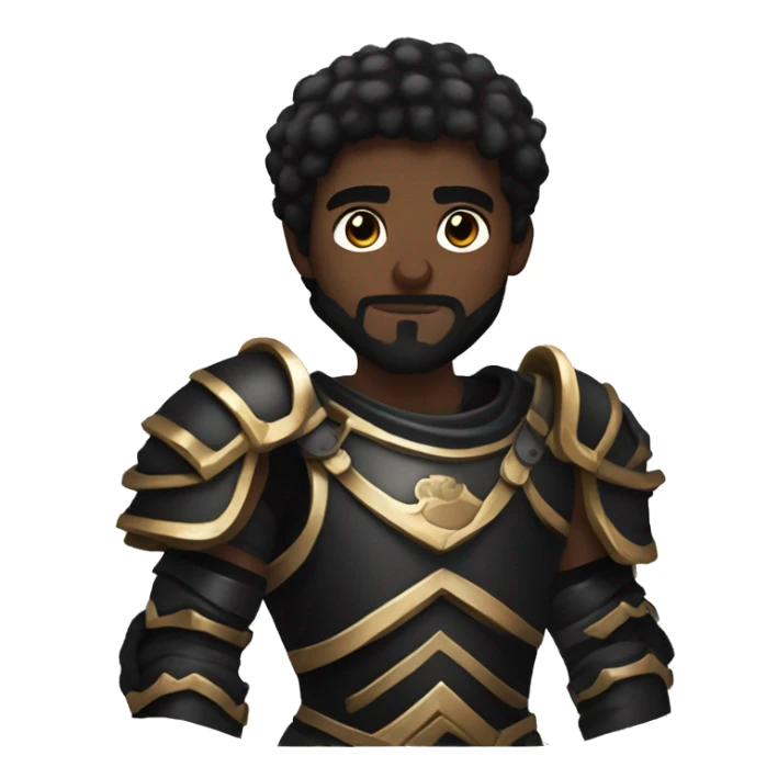 gladiator human male in black armor rpg fantasy sticker