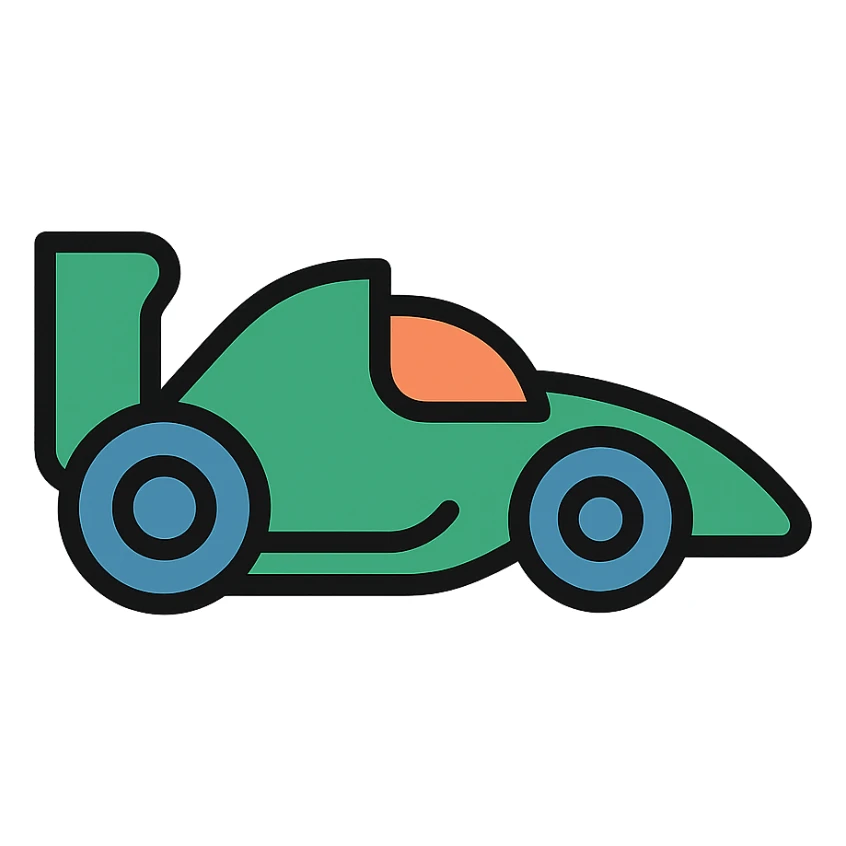 green race car sticker