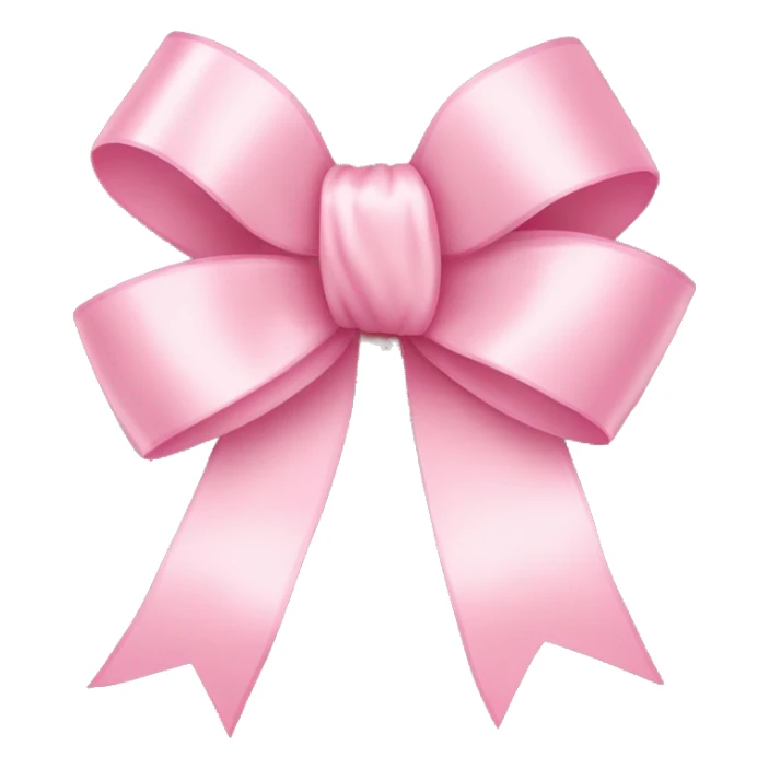 light pink ribbon bow sticker