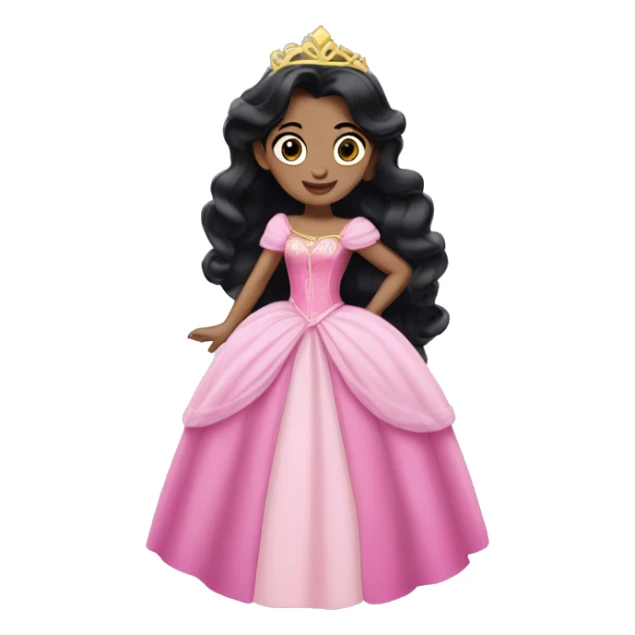 Princess aurora with black hair sticker