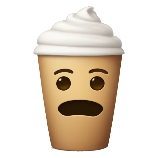 Emoji feliz tomando café sticker