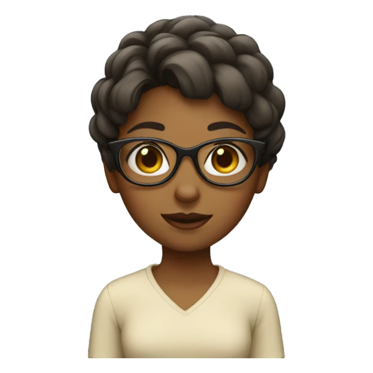 girl with glasses  sticker