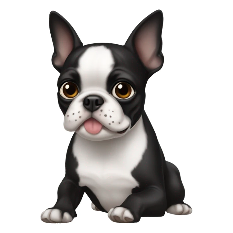 boston terrier niña sticker