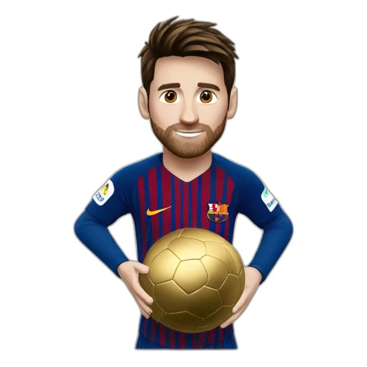 messi qui vole le ballon d'or sticker