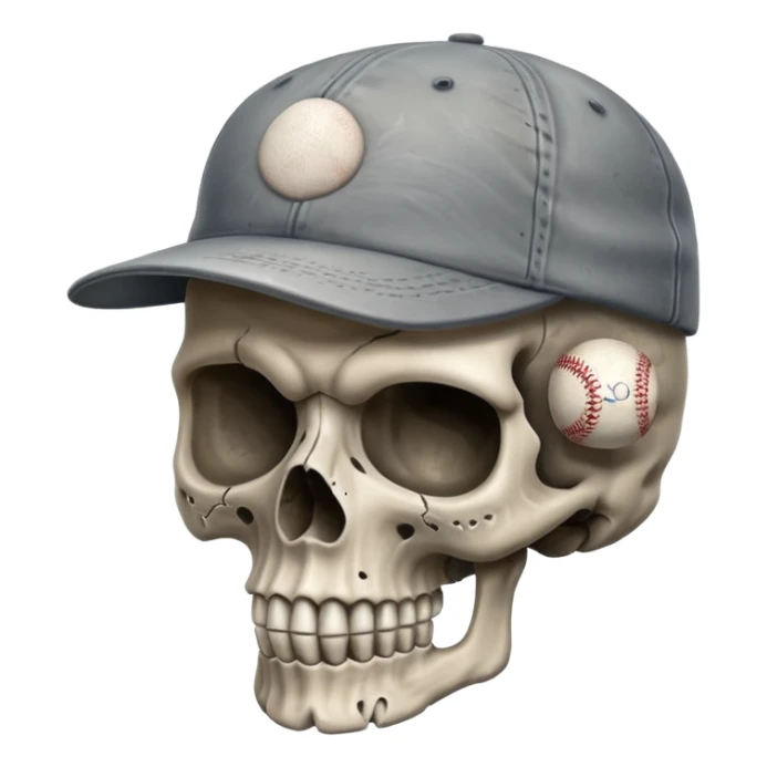 Tête de mort avec casquette sticker