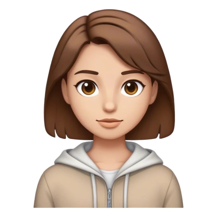 brown hair cool wears super cute clothes ears preset sticker