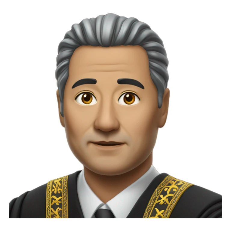 kazakhstan judge photorealistic sticker