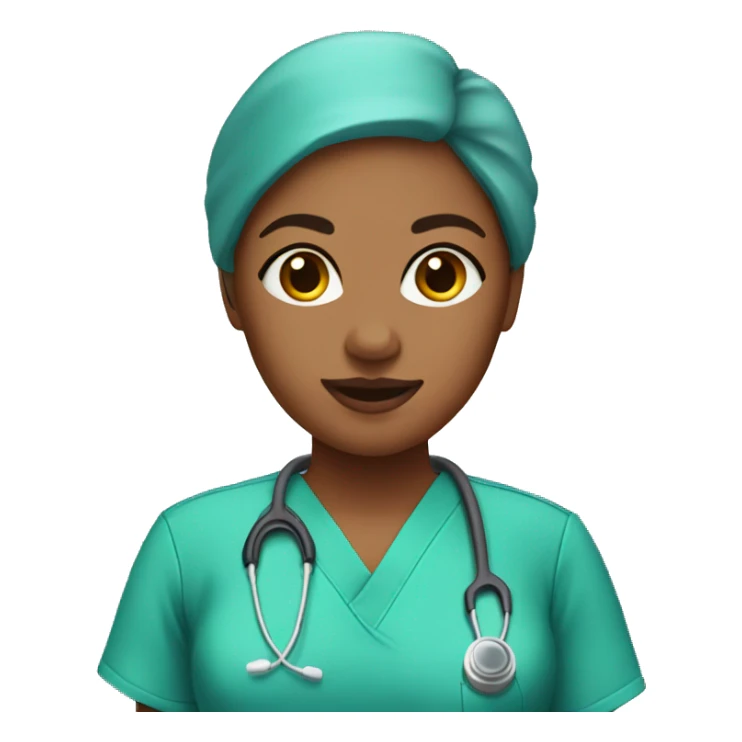 female surgeon in scrubs sticker