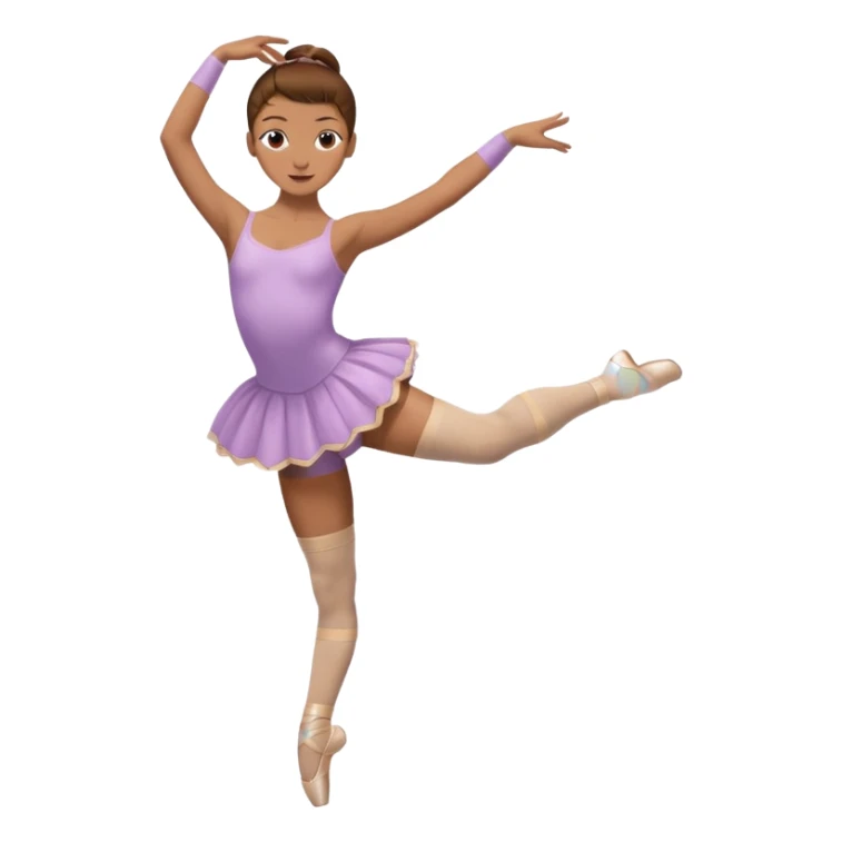 Ballet dancer in over the knee socks and brown hair sticker