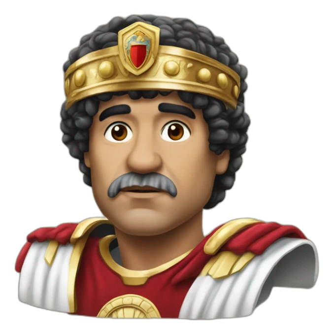 Realistic-old-Maradona-dressed-as-a-Roman-emperor sticker