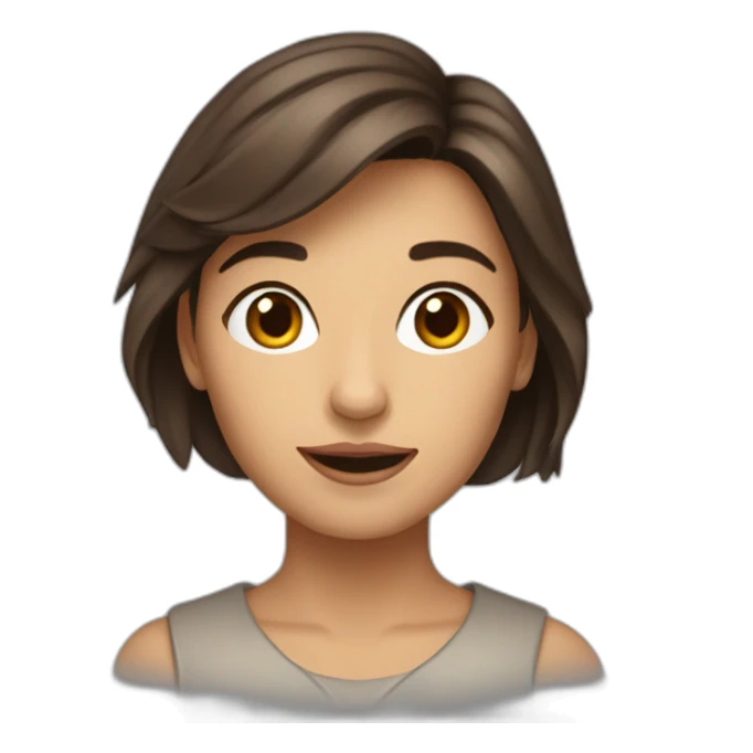 Une femme brune qui est un rat sticker