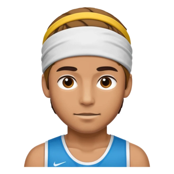 Male Athlete wear headband sticker