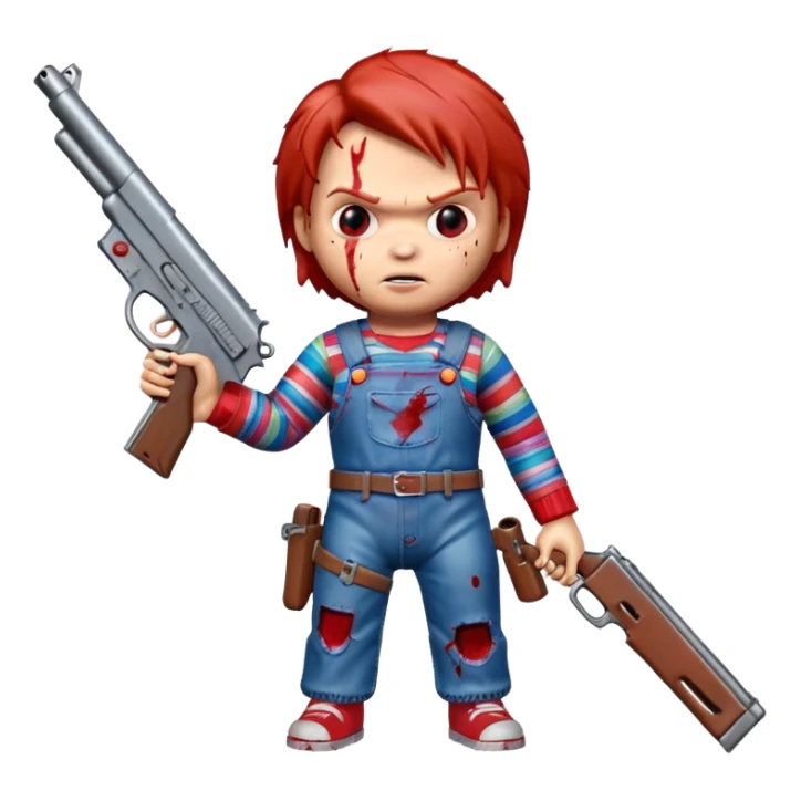 Chucky Doll gun sticker