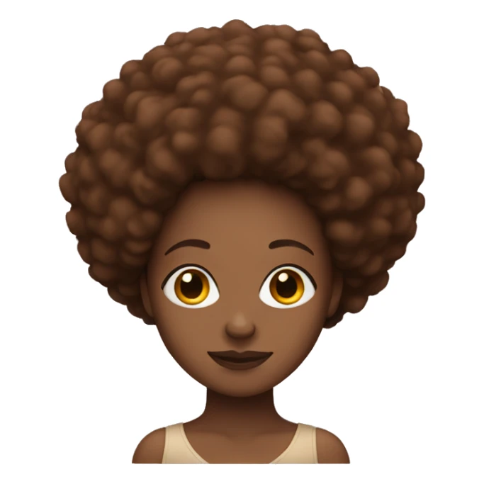 Black woman with brown Afro  sticker