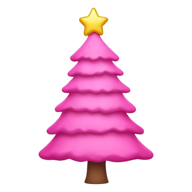 Pink Christmas tree  sticker