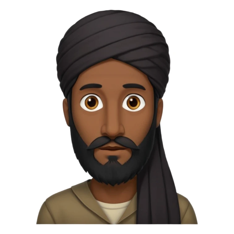 syrian long nose, black hair, long black beard, man sticker
