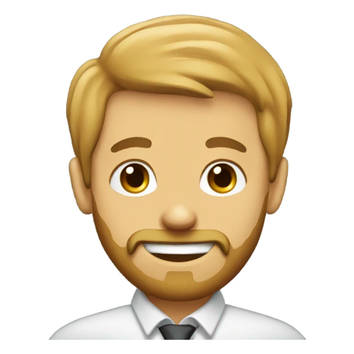 smiling male portrait with beard at school sticker