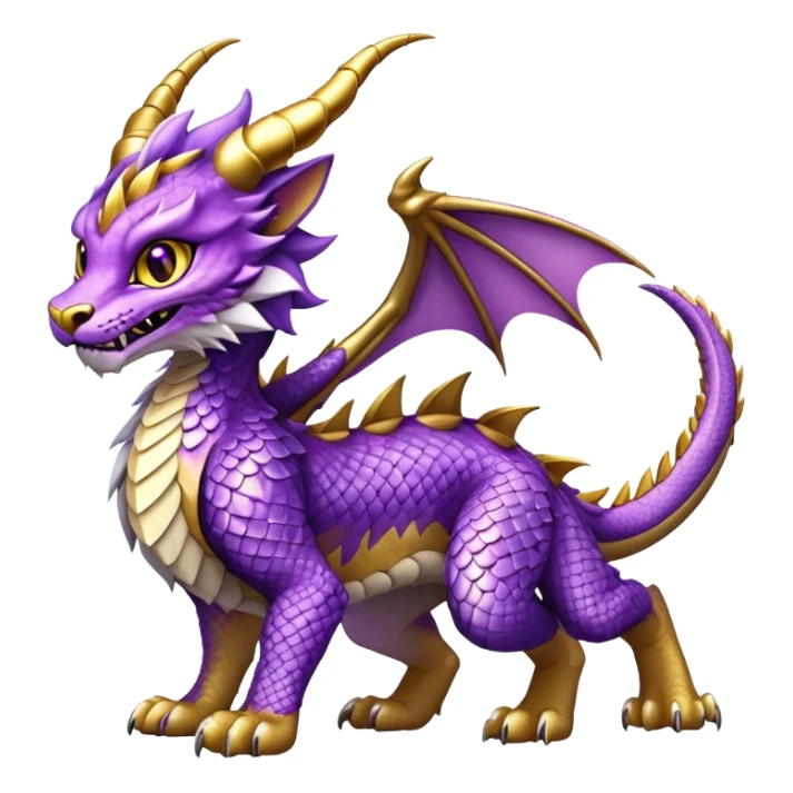Shiny exotic Dragon-type Fakémon-Lynx full body sticker