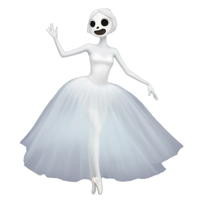 Ballerina ghost bride sticker