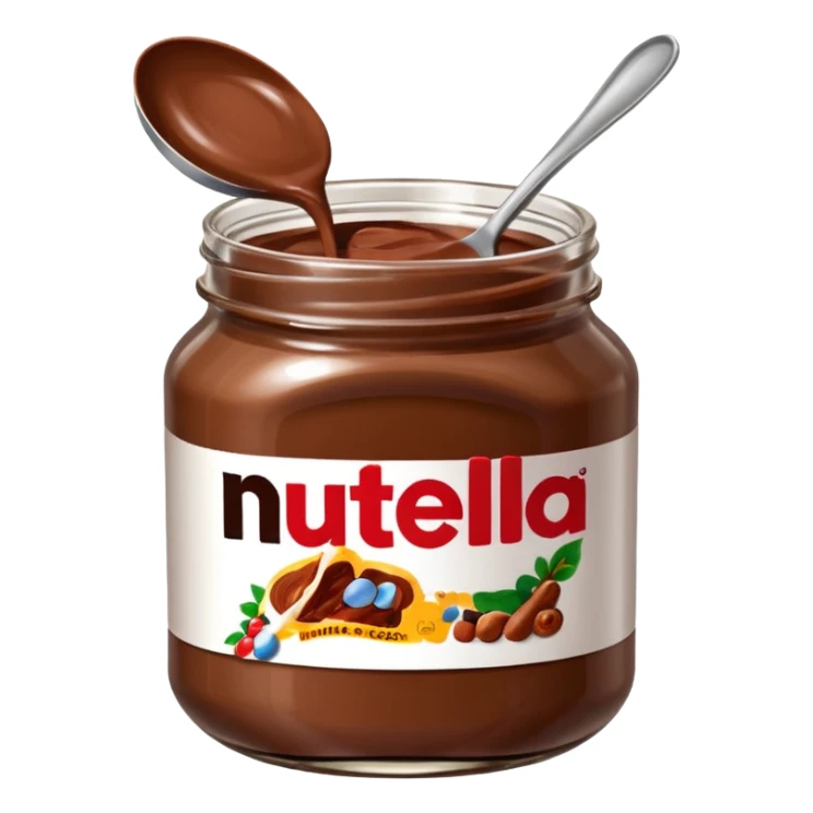 Jar of Nutella make the label say cocoa kisses  sticker