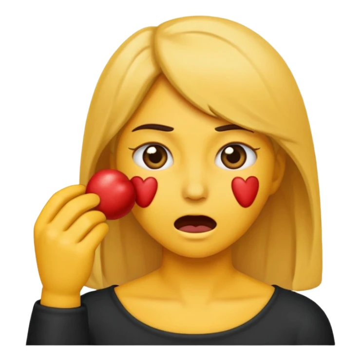 Women emoji choking herself with x’s for eyes sticker