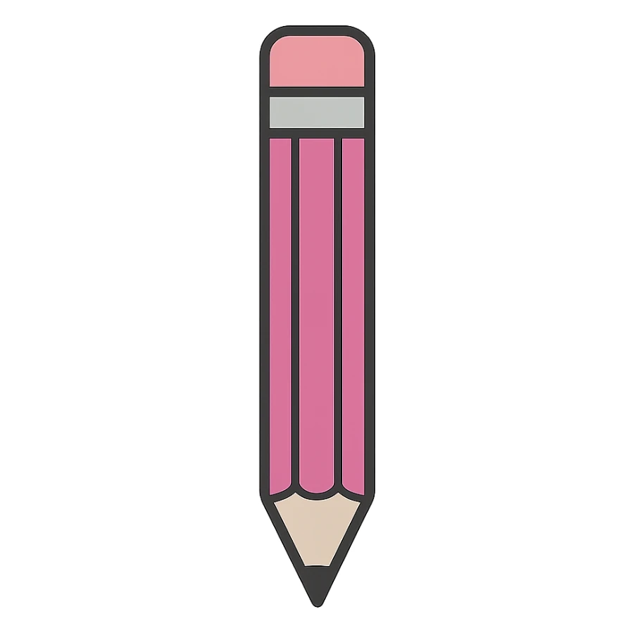 pink pencil sticker
