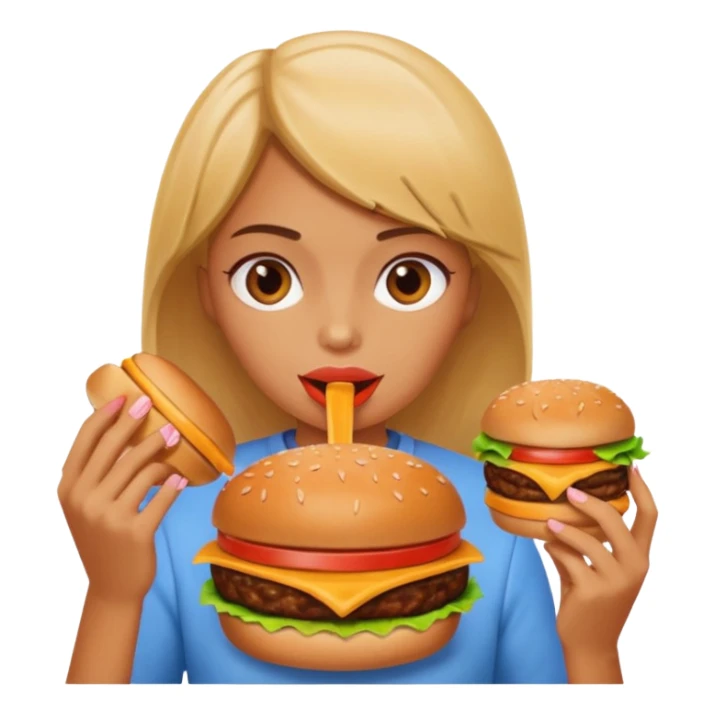 Day girl eat burger  sticker