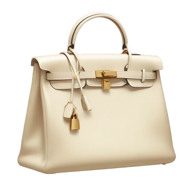A cream colored Kelly bag (hermes) sticker